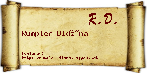 Rumpler Diána névjegykártya